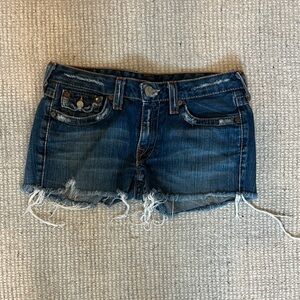 True Religion cut off Jean shorts